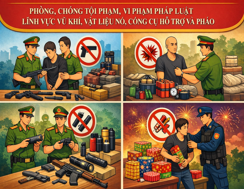 Lâm Đồng quyết tâm bảo đảm an toàn tuyệt đối: đẩy mạnh đấu tranh phòng, chống tội phạm về vũ khí, vật liệu nổ, công cụ hỗ trợ và pháo